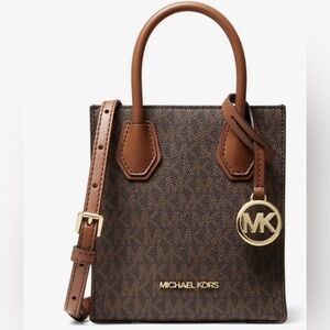 NWT Michael Kors mini Brown Signature crossbody Tote Bag